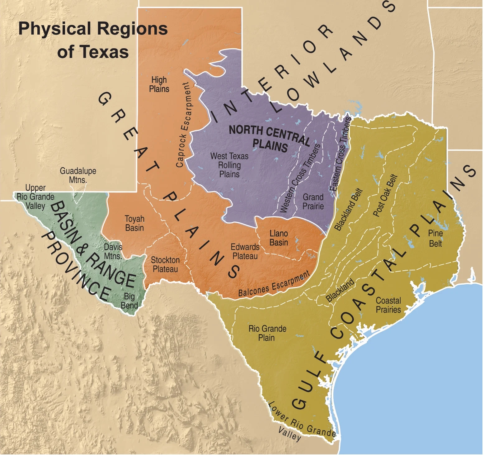 Physical Regions TX Almanac