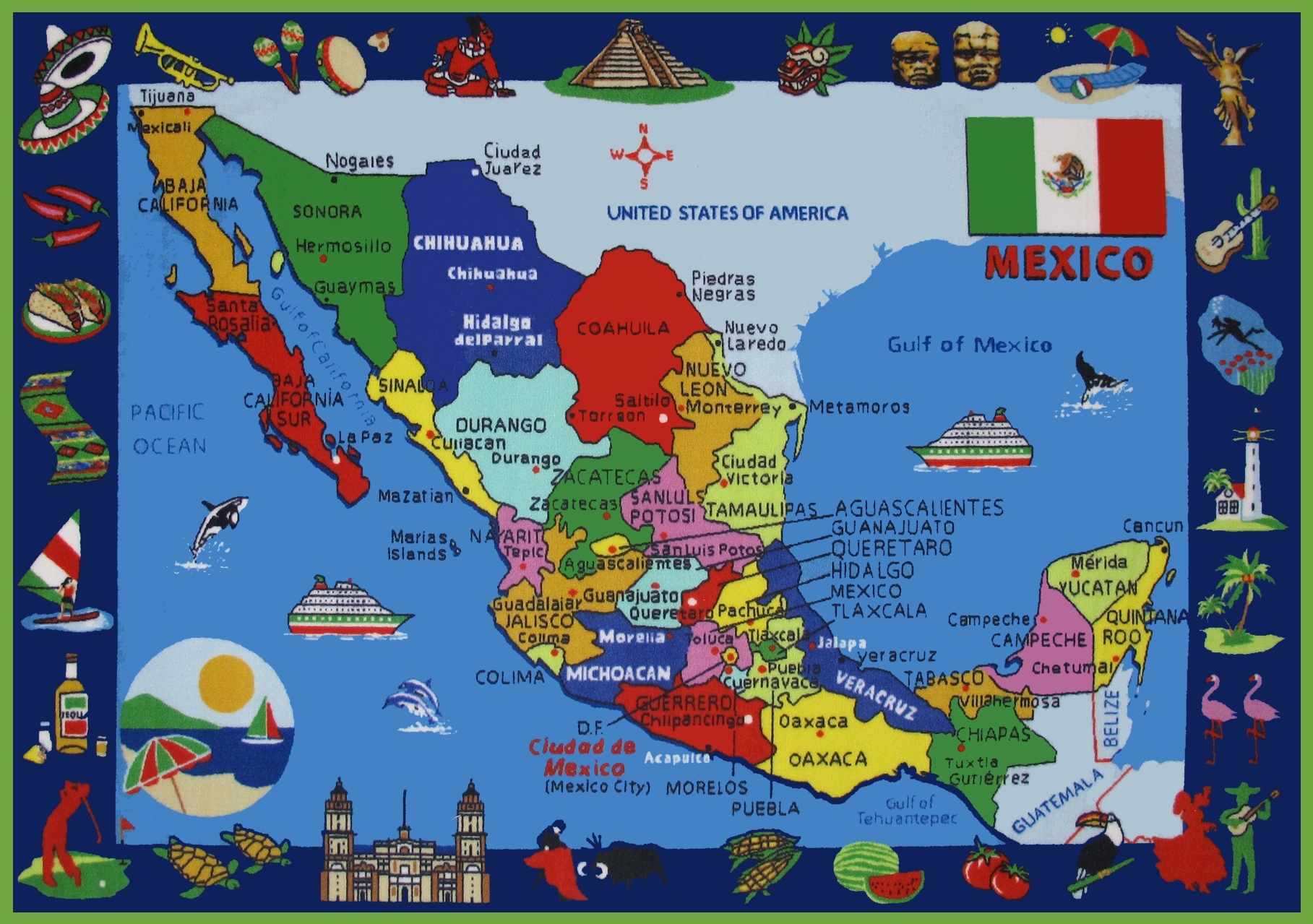 Free Map Of Mexico Printable