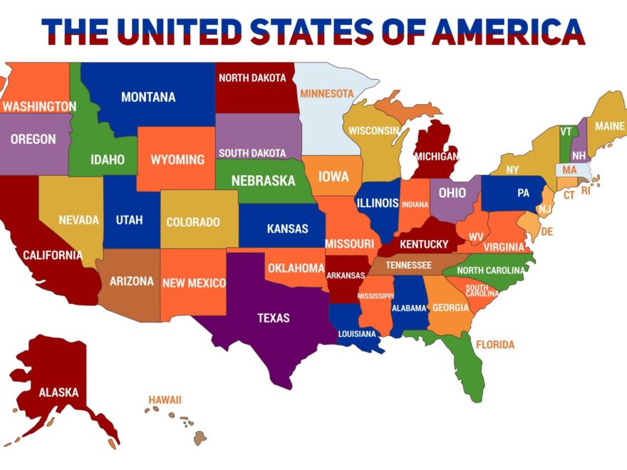 Picture Of The Map Of The United States Us Map States Color In Us Worksheets Library