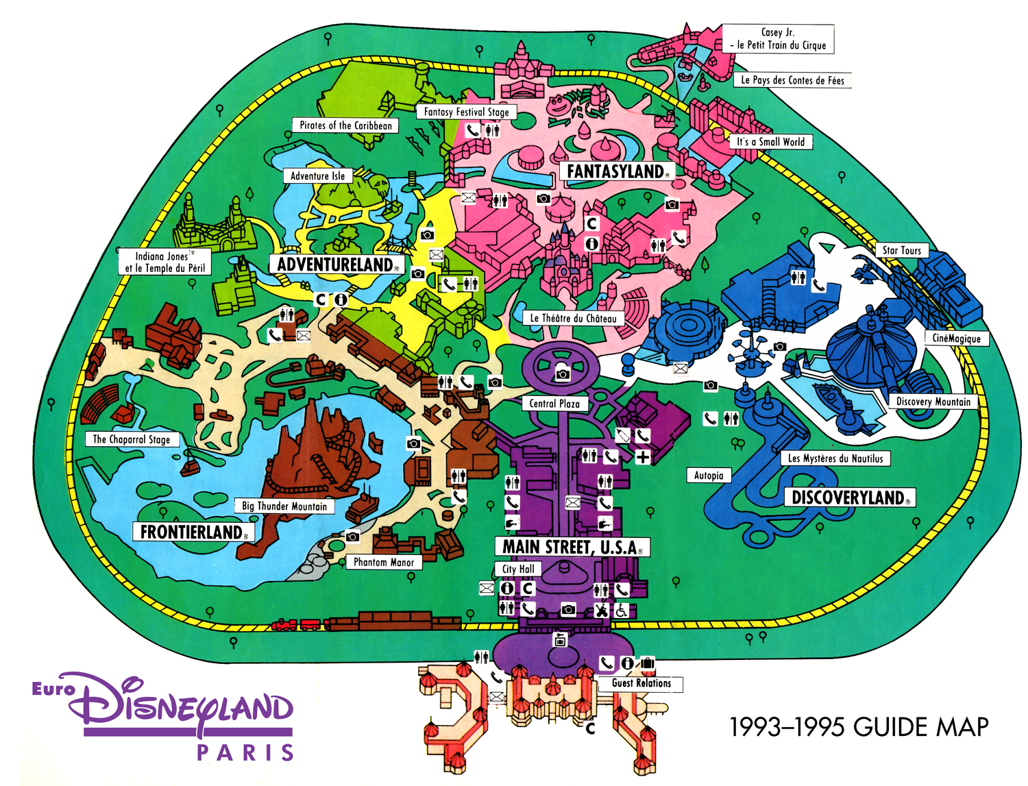 Disneyland Paris Printable Park Map