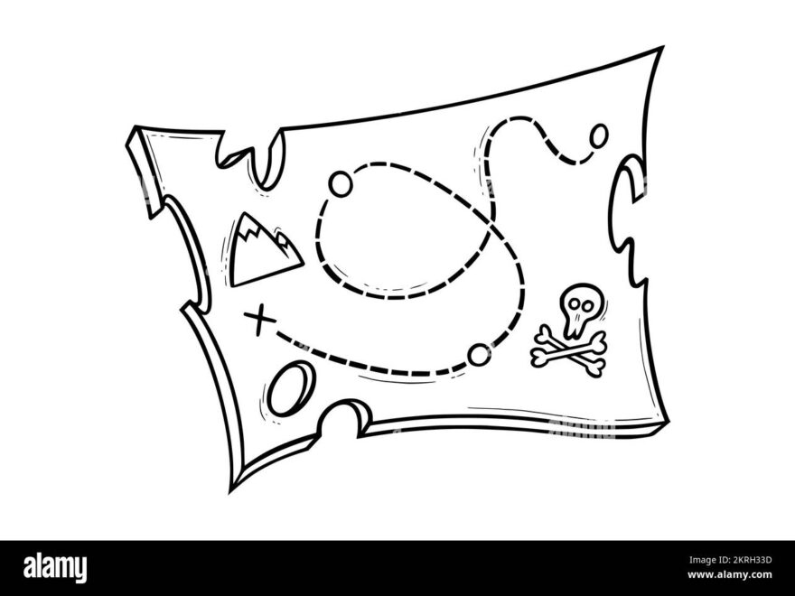 Pirate Map Black And White Stock Photos Images Alamy