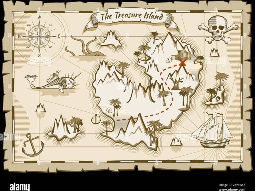 Pirate Map Hi res Stock Photography And Images Alamy