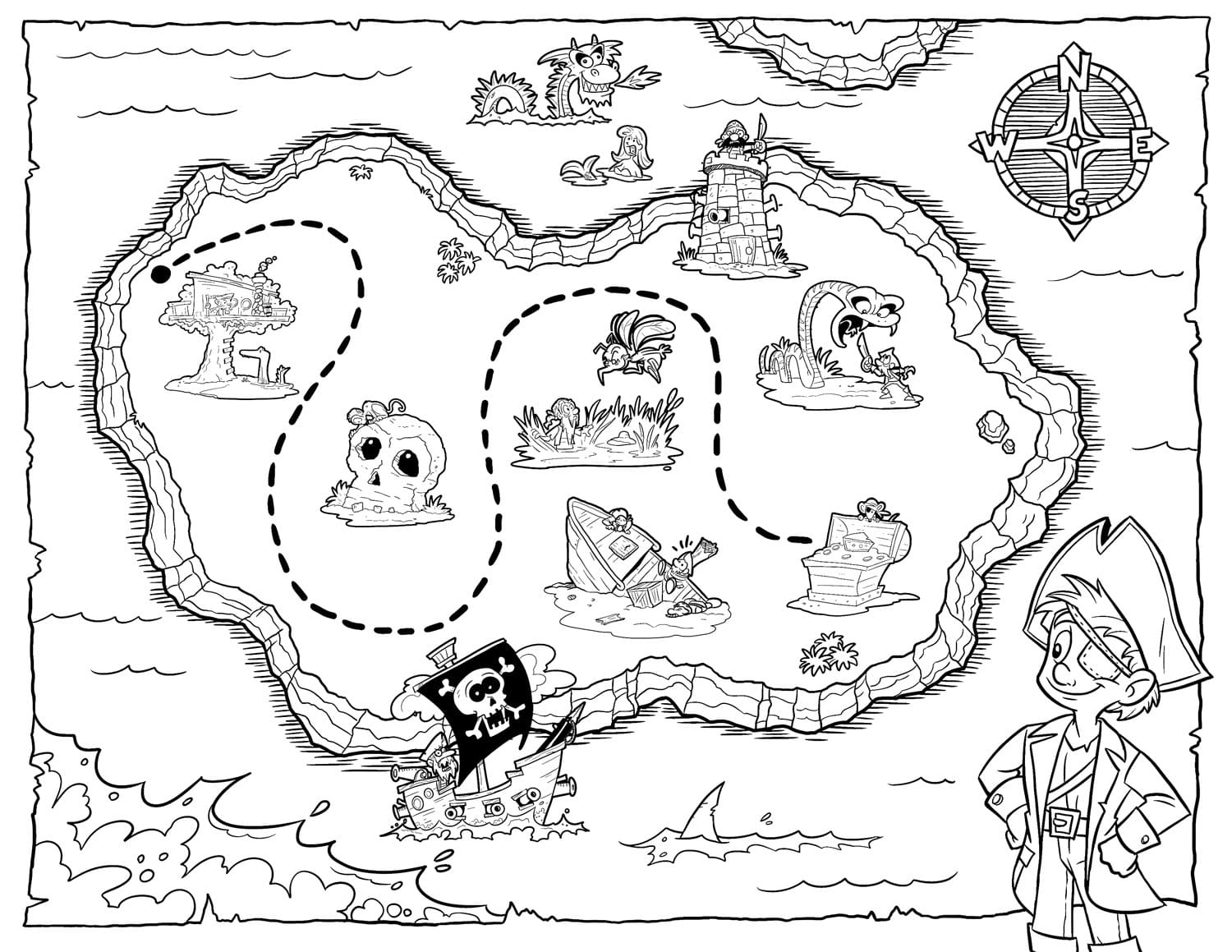 Pirate Map For Kids Printable