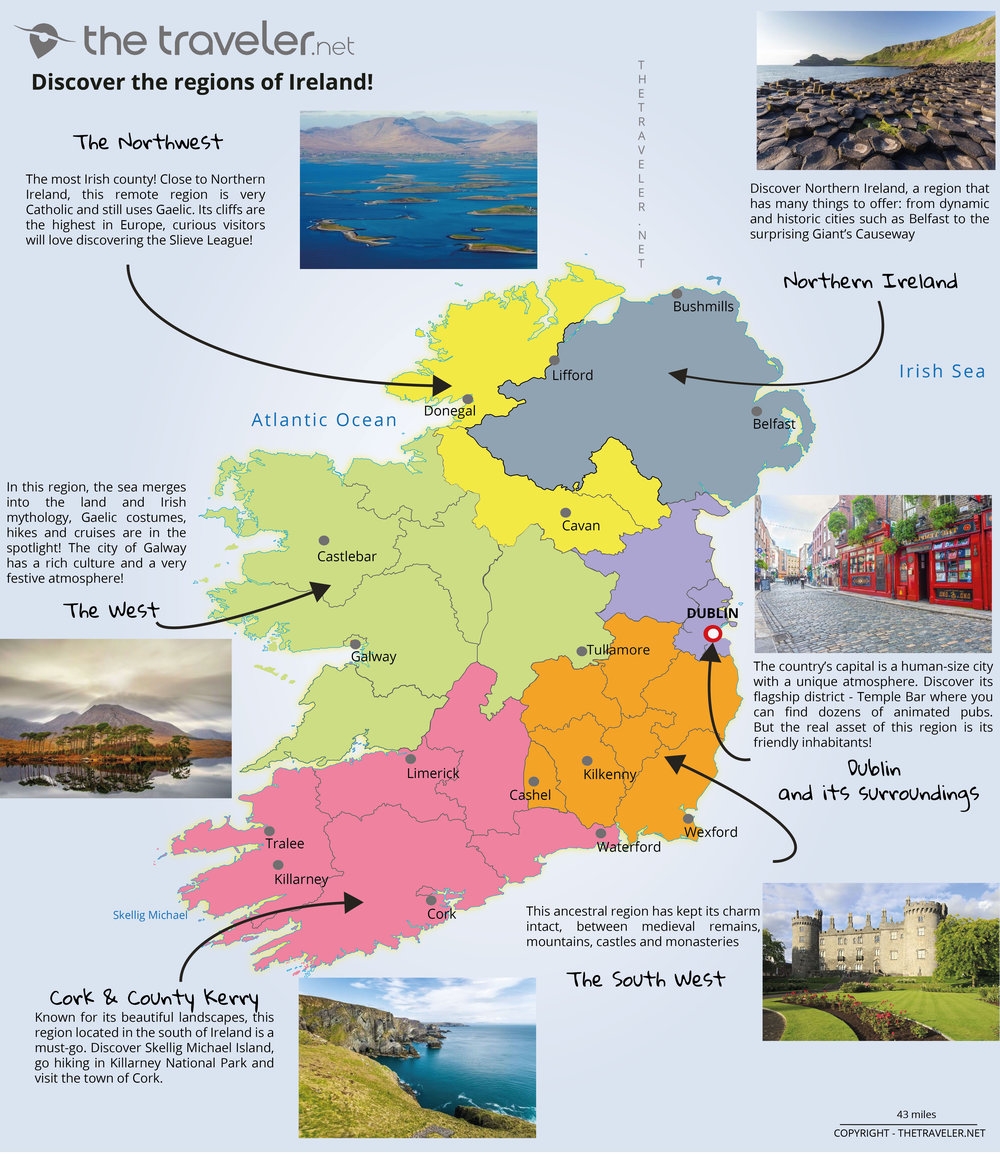 Places To Visit Ireland Tourist Maps And Must see Attractions