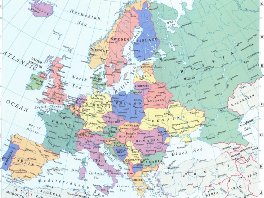 Political Map Europe Printable Political Map Of Europe With Countries And Cities