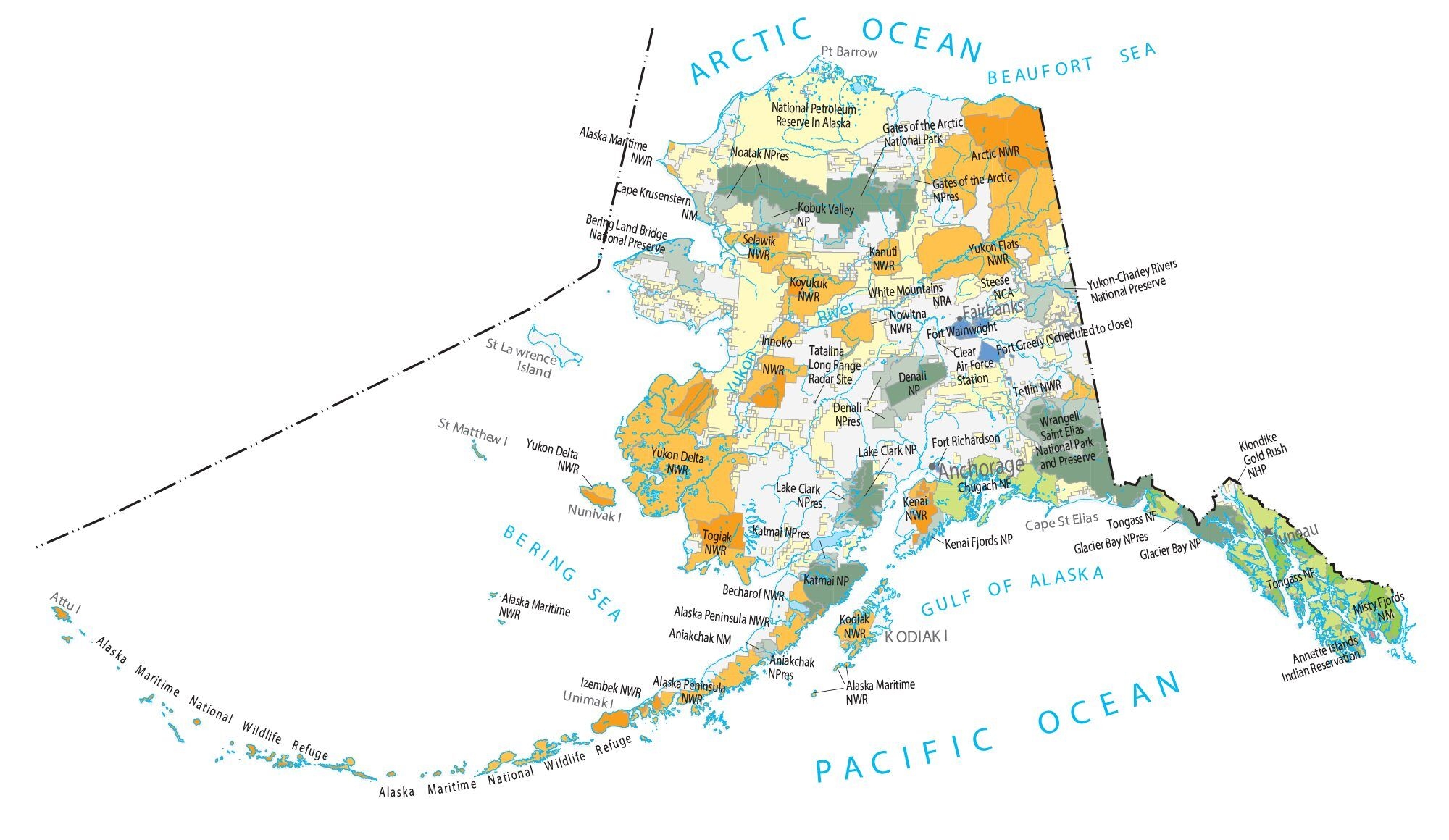 Printable Map Ofd Alaska