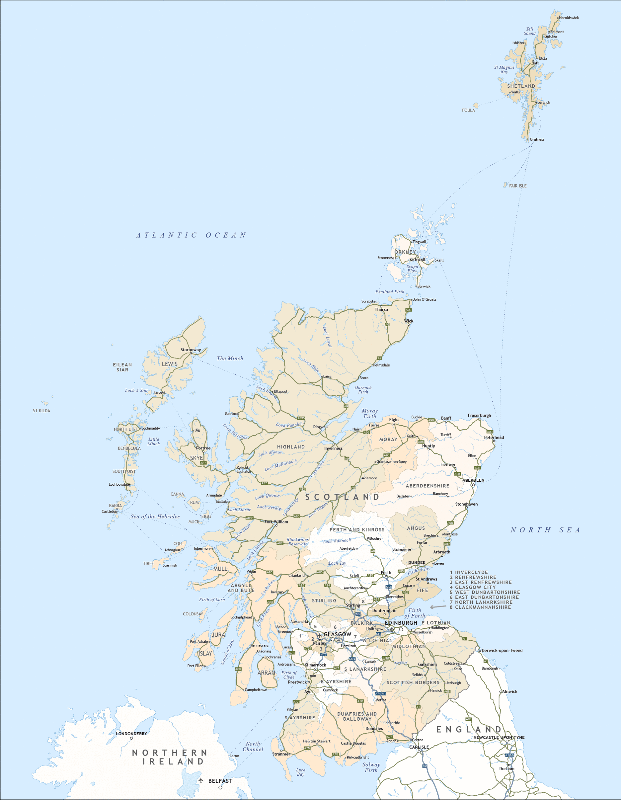 Scotland Map Online Free Printable