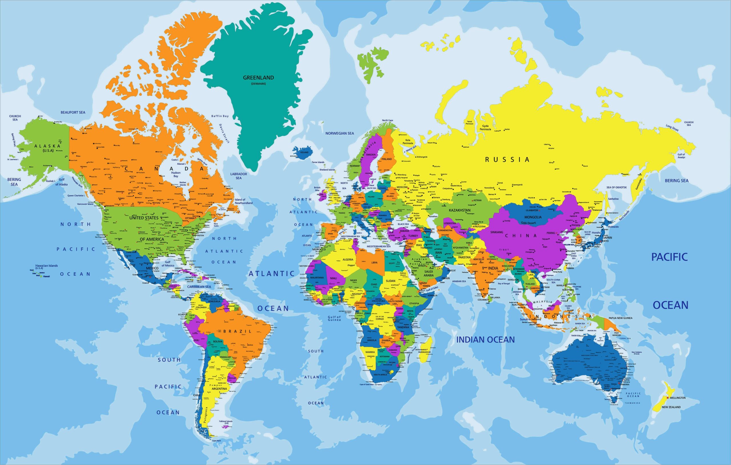 Free Printable World Atlas Map