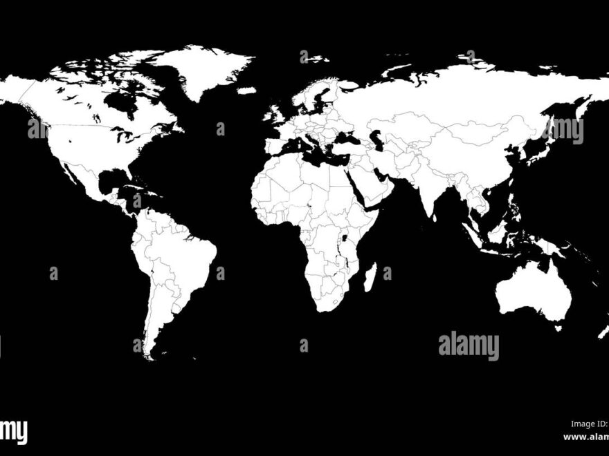 Political Map Of The World Template Woldmap Background With Editable Countries Borders Stock Vector Image Art Alamy