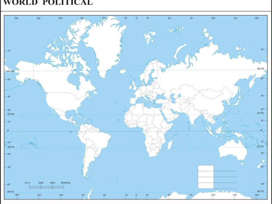 Political World Map Printable Map Of The World PDF
