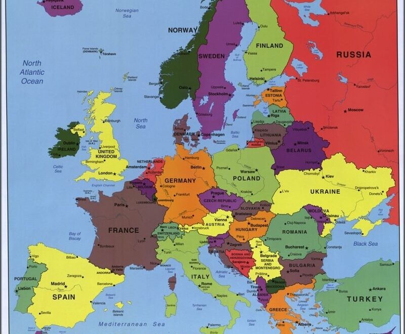 Poster Many Sizes Cia Map Of Europe 2004 EBay