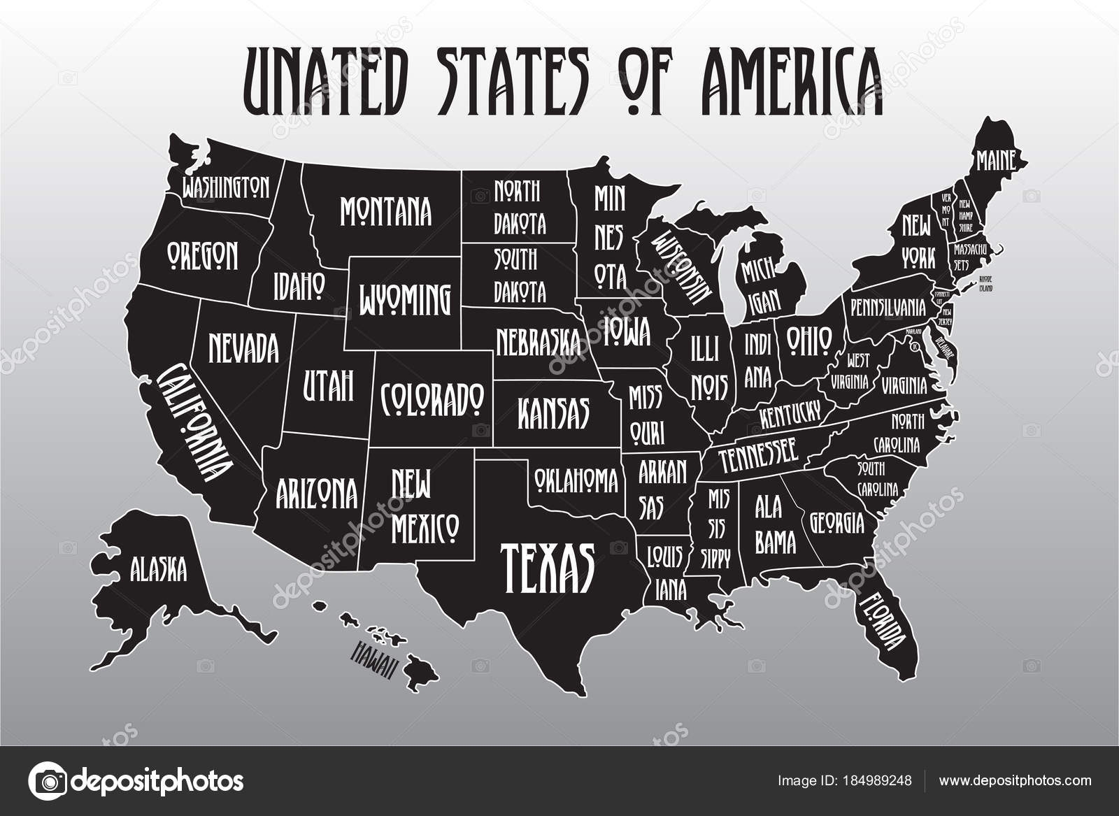 Printable United Us Map With State Names