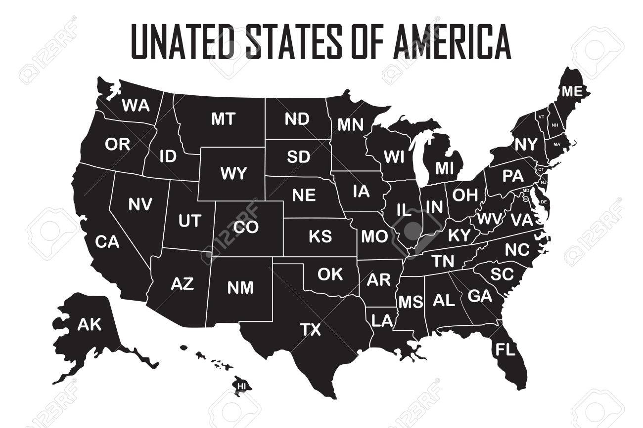 Printable United States Map With States