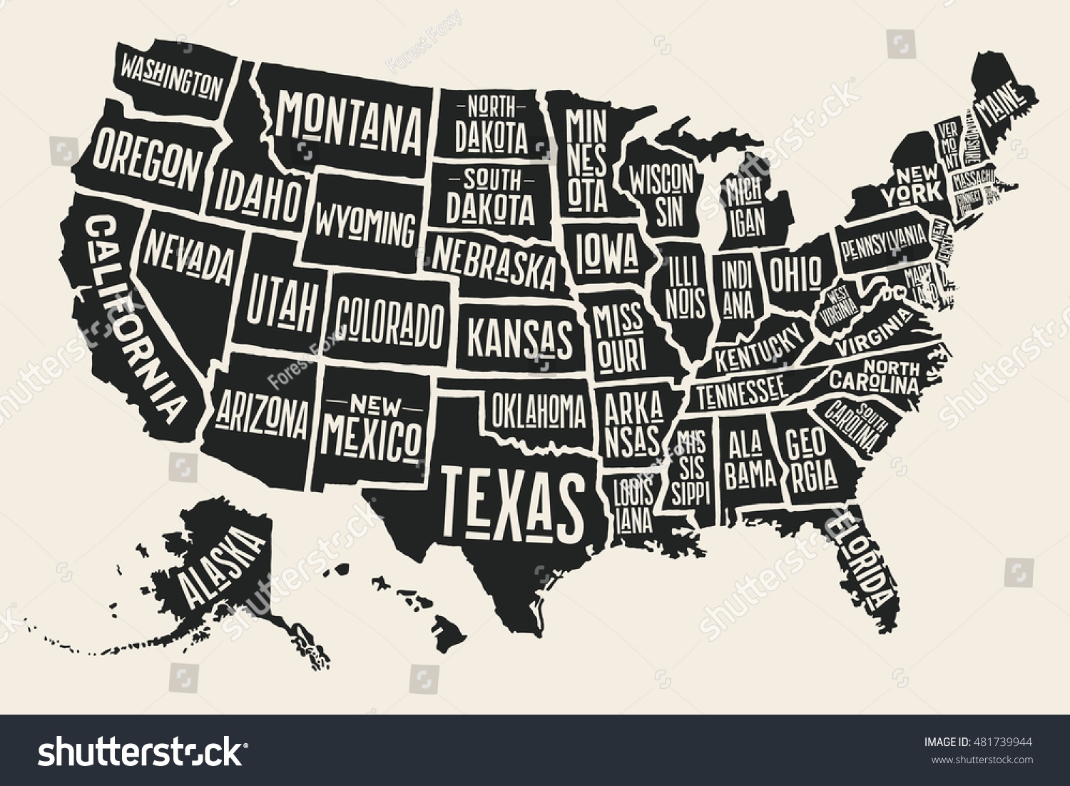 Poster Map United States America State Stock Vector Royalty Free 481739944 Shutterstock Poster Map United States America State Stock Vector Royalty Free 481739944 Shutterstock