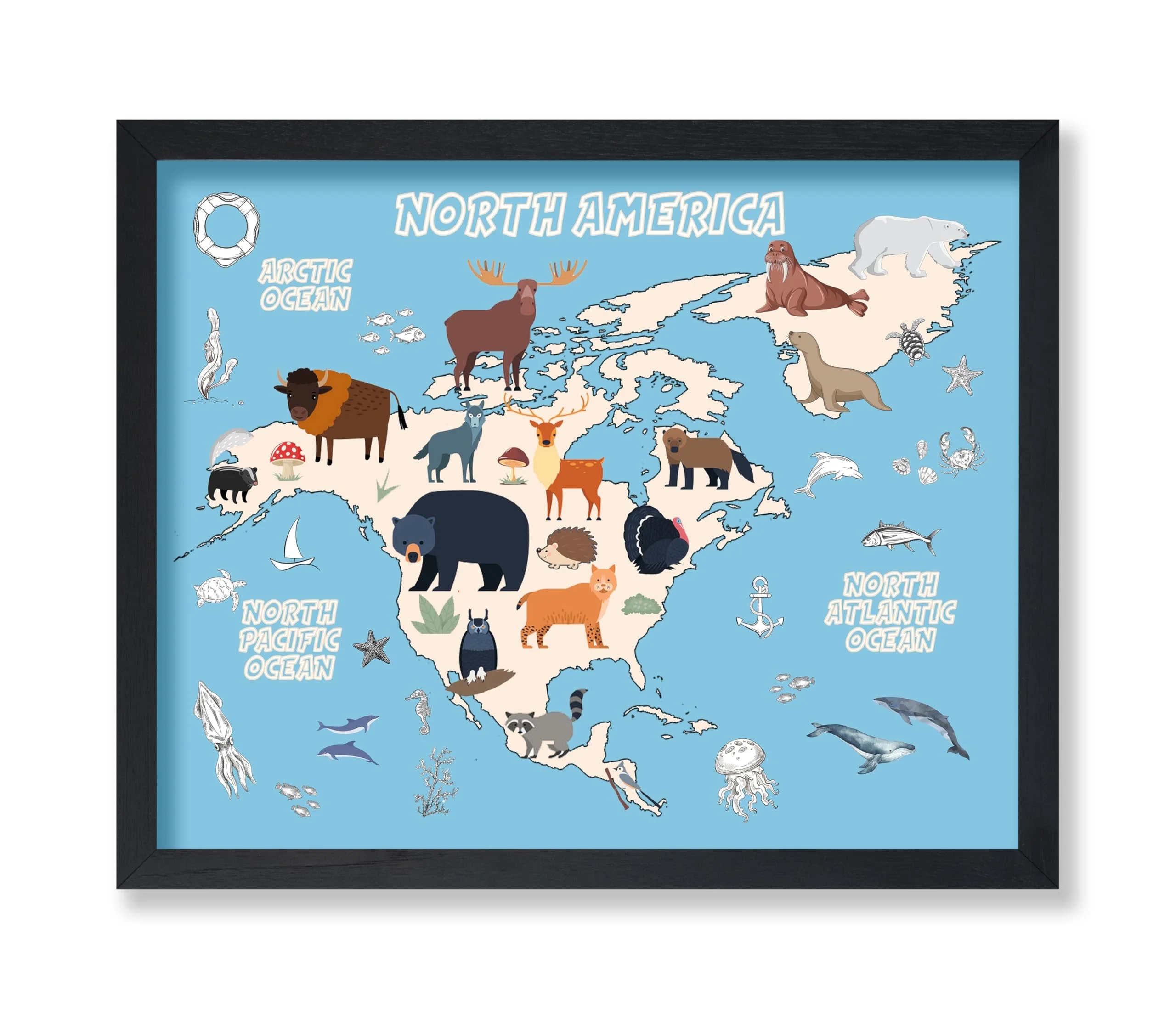 Printable Map Of North America For Kids Printable Map Of North America For Kids