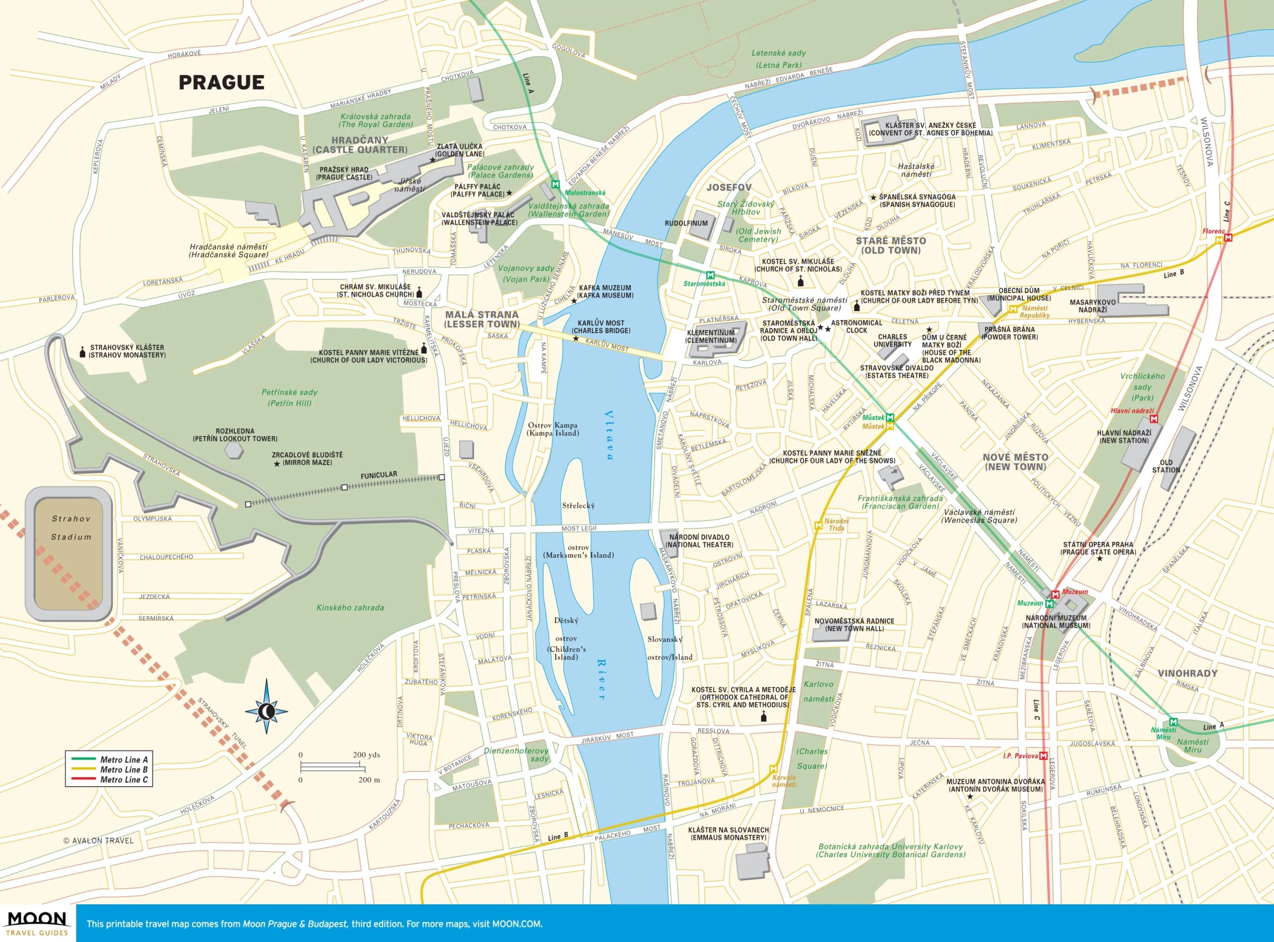 Printable Prague City Map Free