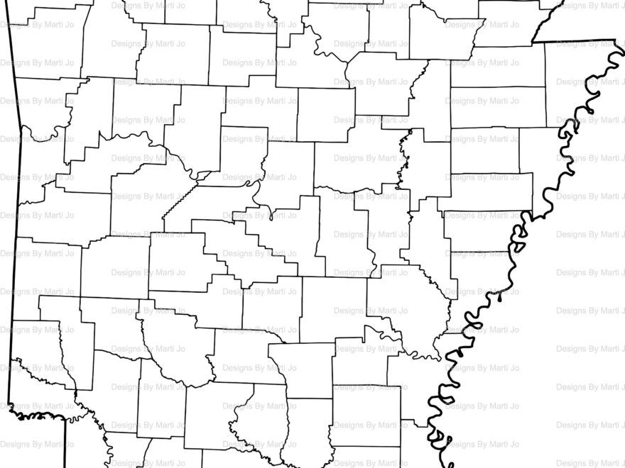 Printable Arkansas Map Printable AR County Map Digital Download PDF MAP31 Etsy