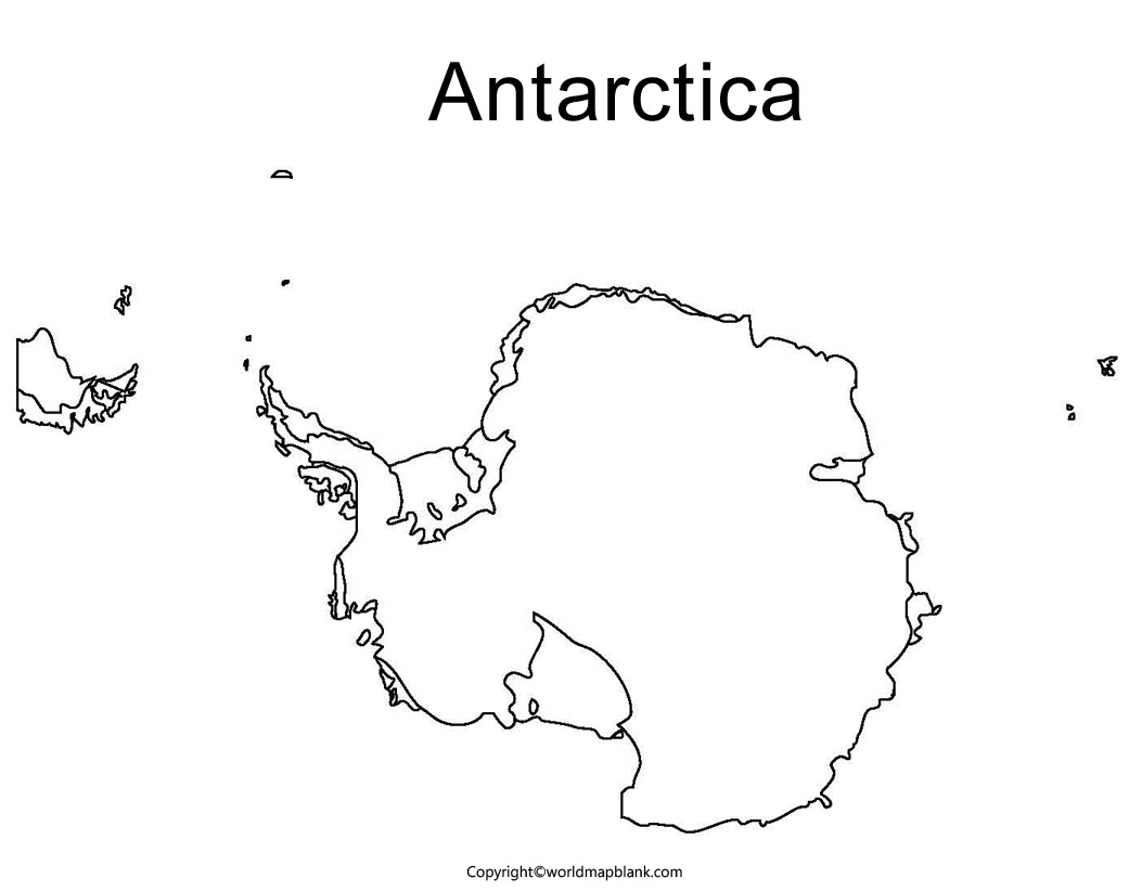 Printable Blank Map Of Antarctica Outline Transparent Map