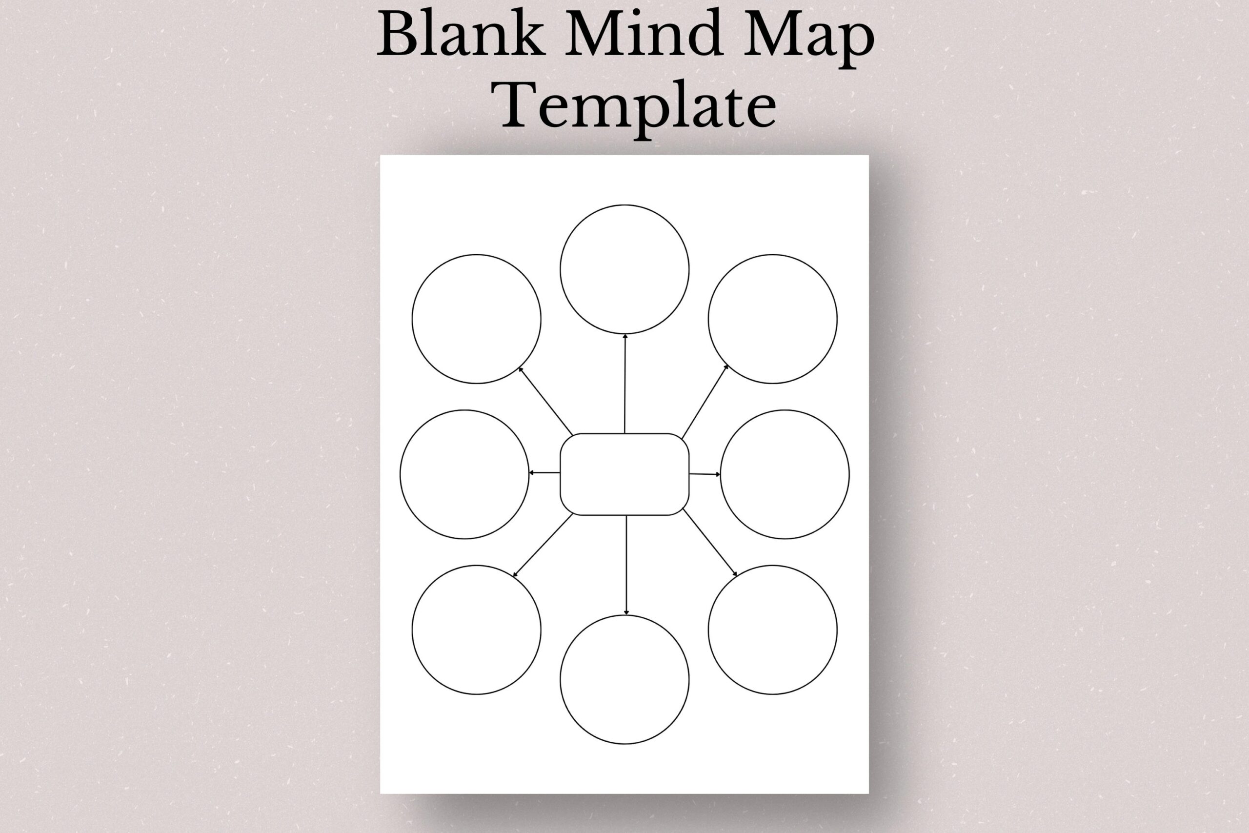 Printable Blank Mind Map Template Study Notes PDF File Etsy