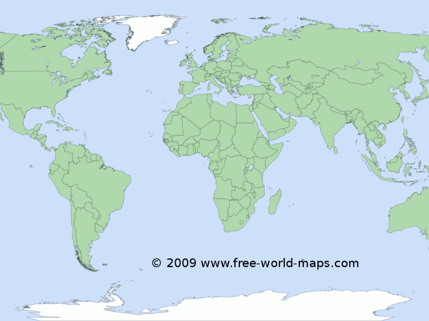 Printable Blank World Map With Country Borders C1 Free World Maps