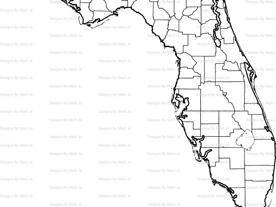 Printable Florida Map Printable FL County Map Digital Download PDF MAP13 Etsy