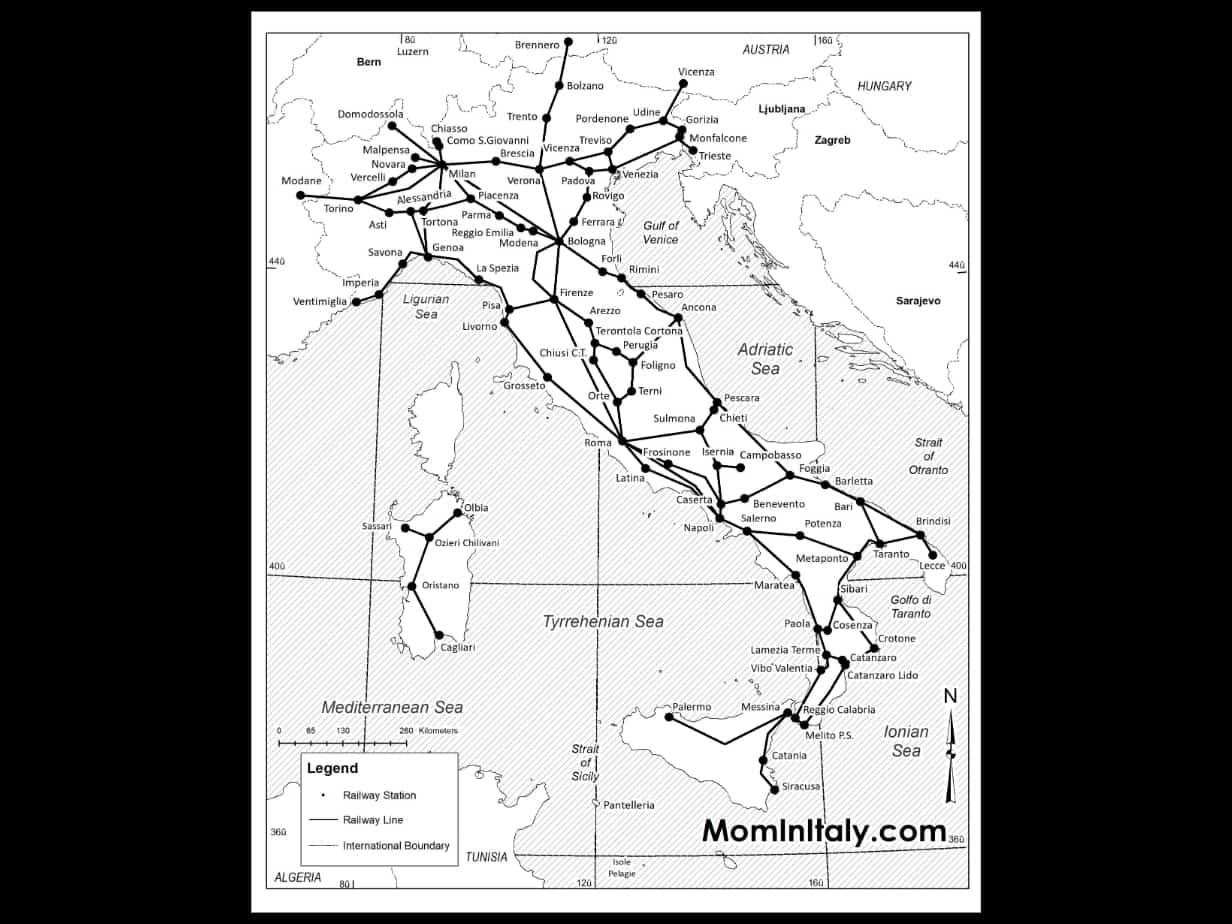 PRINTABLE ITALY TRAIN MAP Tips For Planning Your Train Travel In Italy Mom In Italy