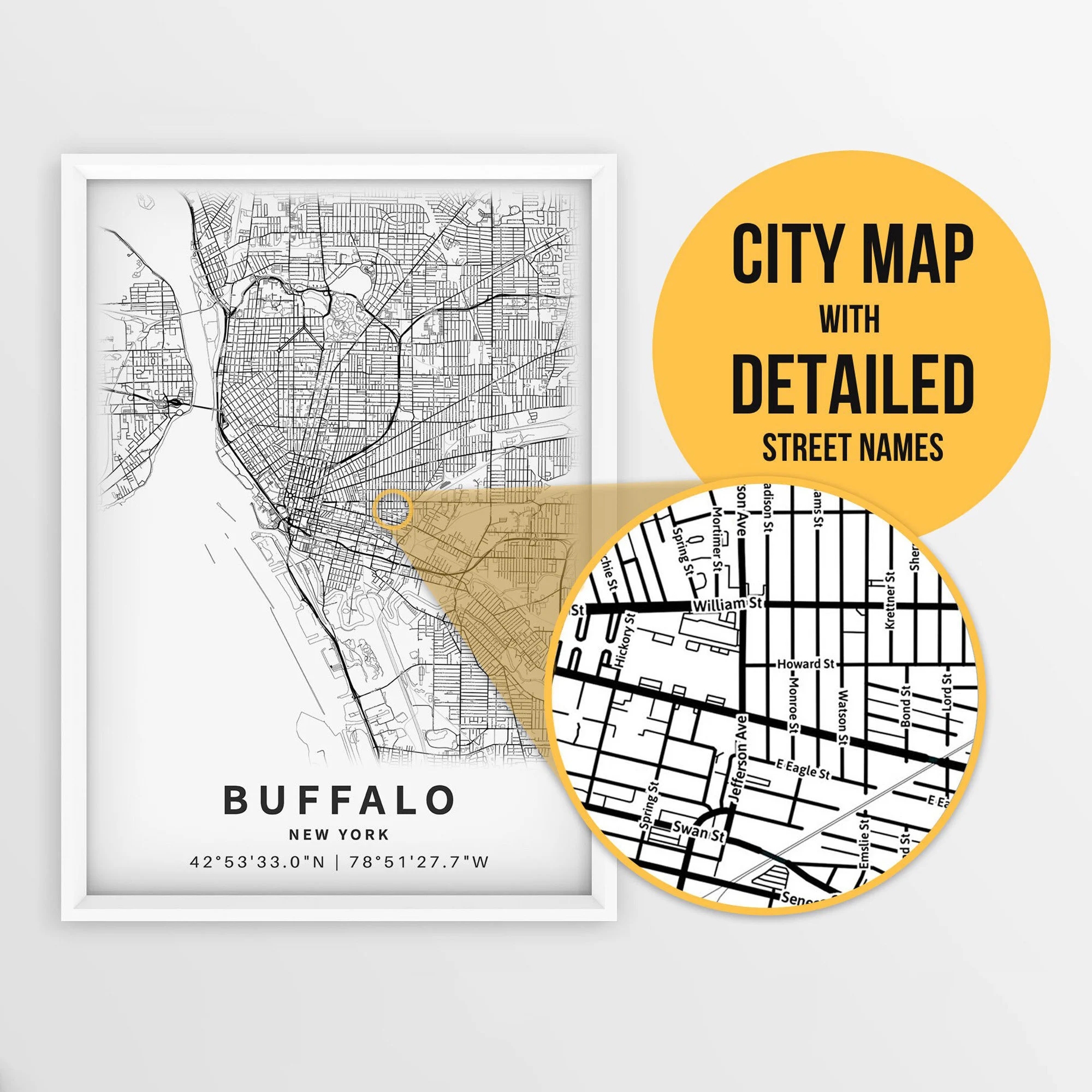 Buffalo Street Map Printable