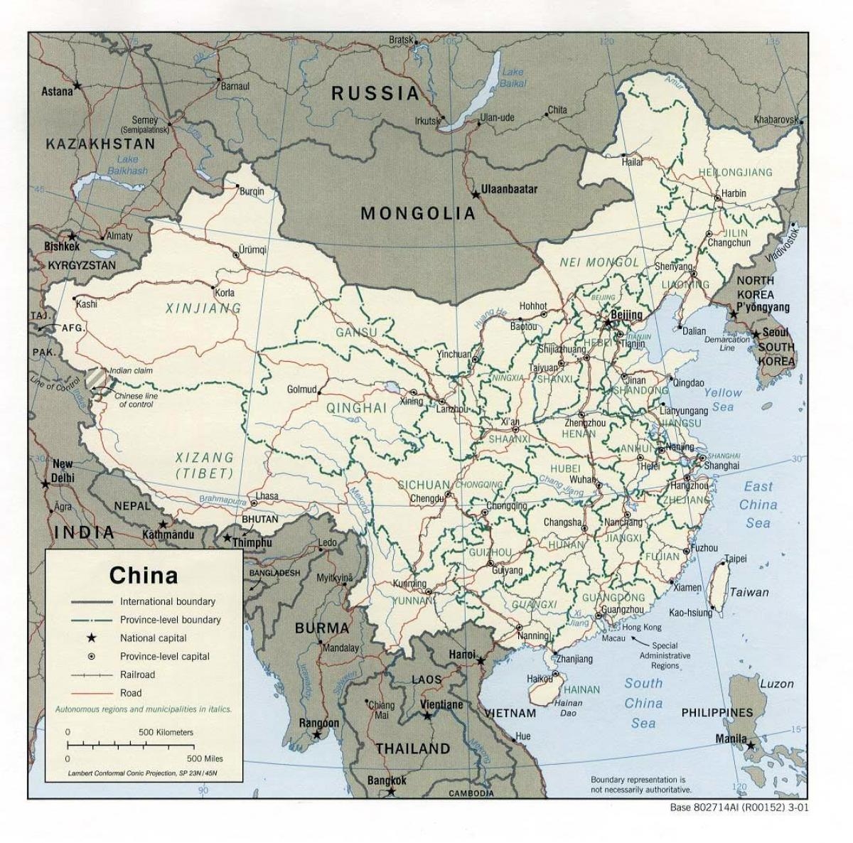 China Map With Cities Printable