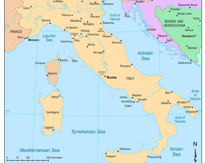 PRINTABLE MAP OF ITALY Black White And Color Versions Mom In Italy