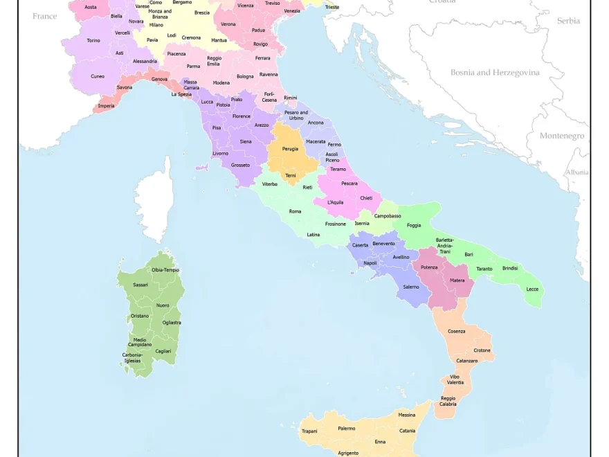 Printable Map Of Italy Regions Of Italy Map PDF
