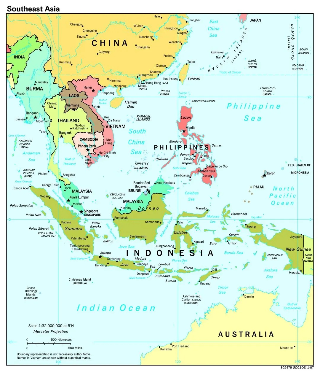 Printable Map Of Southeast Asia Printable Party Favors