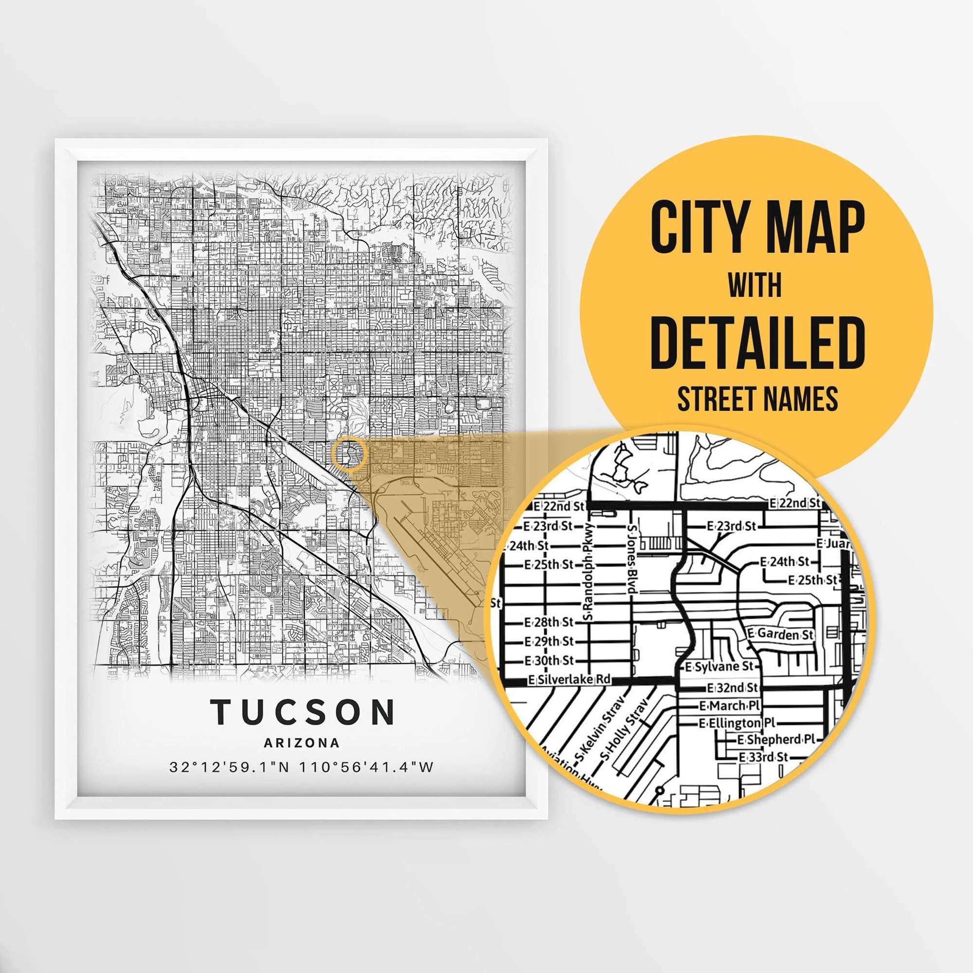 Printable Map Of Tcuson
