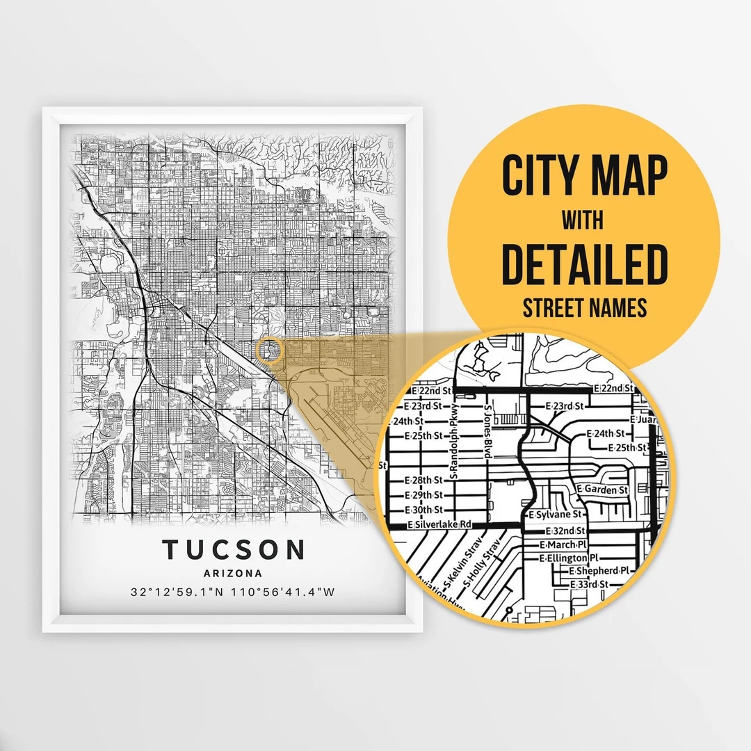 Tucson Zip Code Map Printable