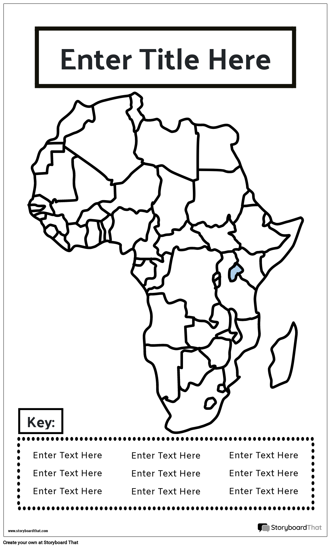 Printable Map Poster Template Design For Africa