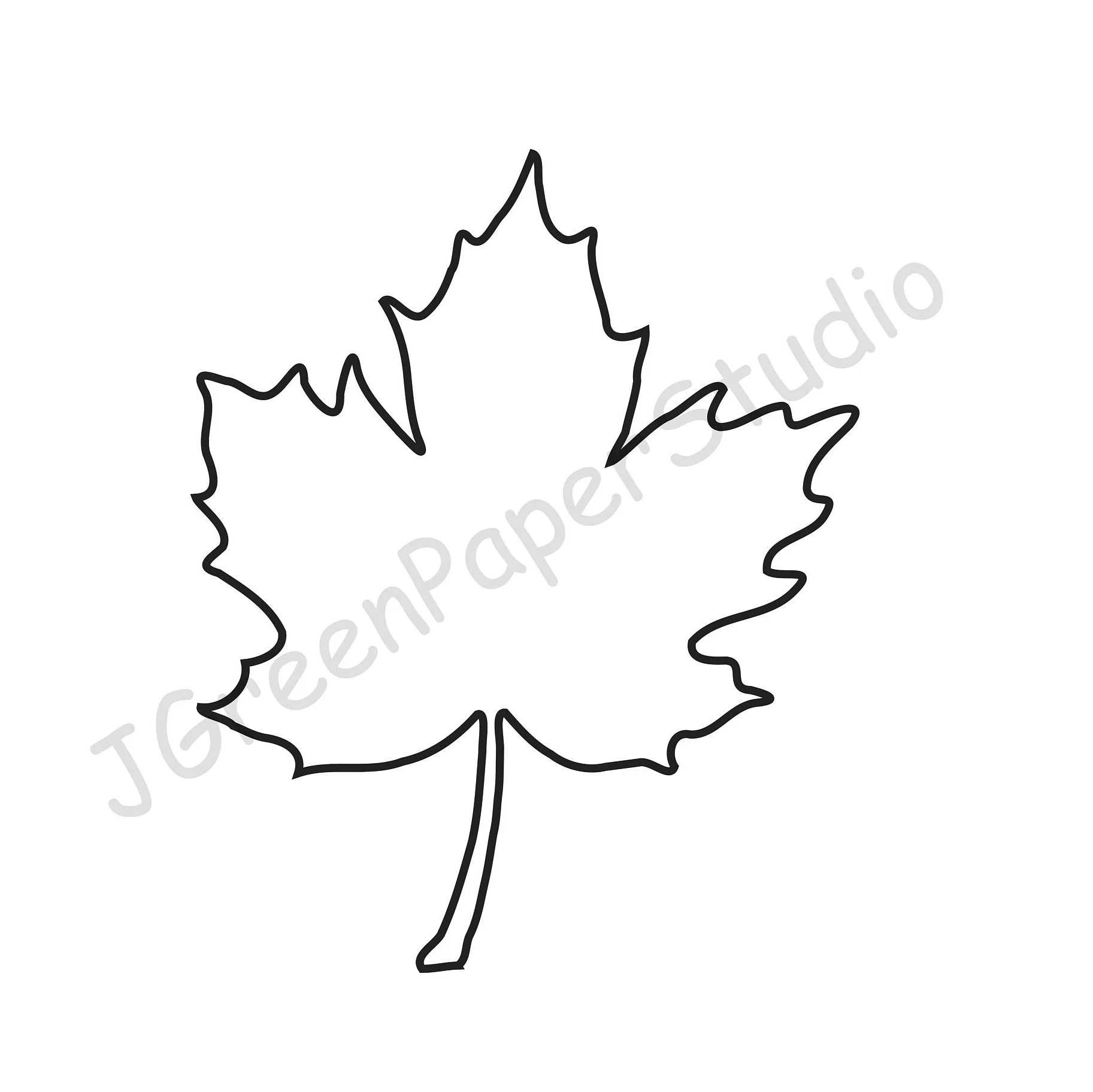 Printable Maple Leaf Template PDF Digital Download Leaf Autumn Fall Thanksgiving Kids Coloring Page Scrapbooking Crafts Stencil 7 Inch Leaf Etsy Finland