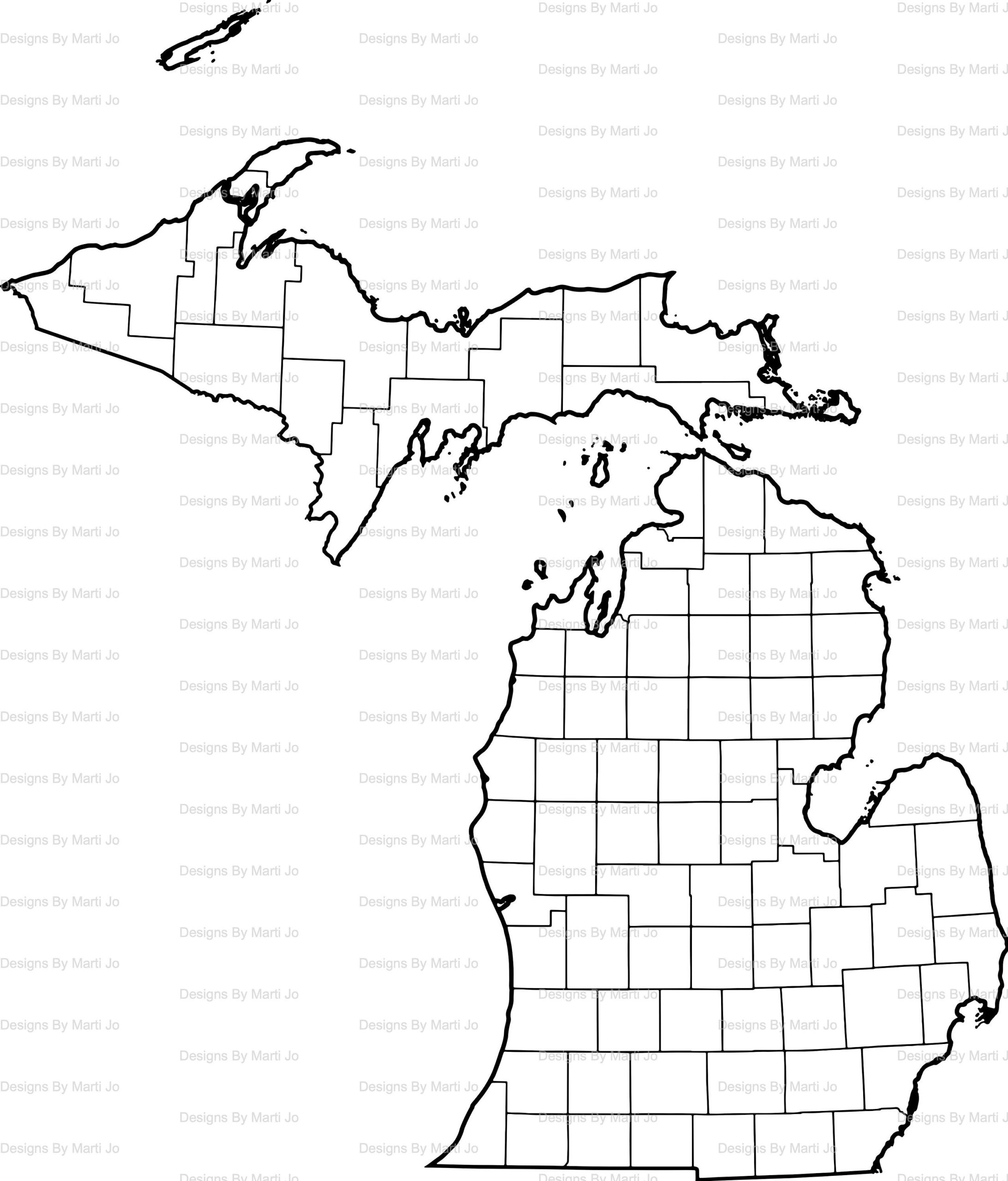 Michigan Map For Kids Printable