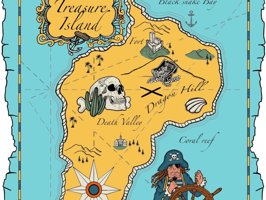 Printable Pirate Treasure Map Colouring Sheet Instant Digital Download Customisable Party Invitation Best Selling B W Colored Version Etsy