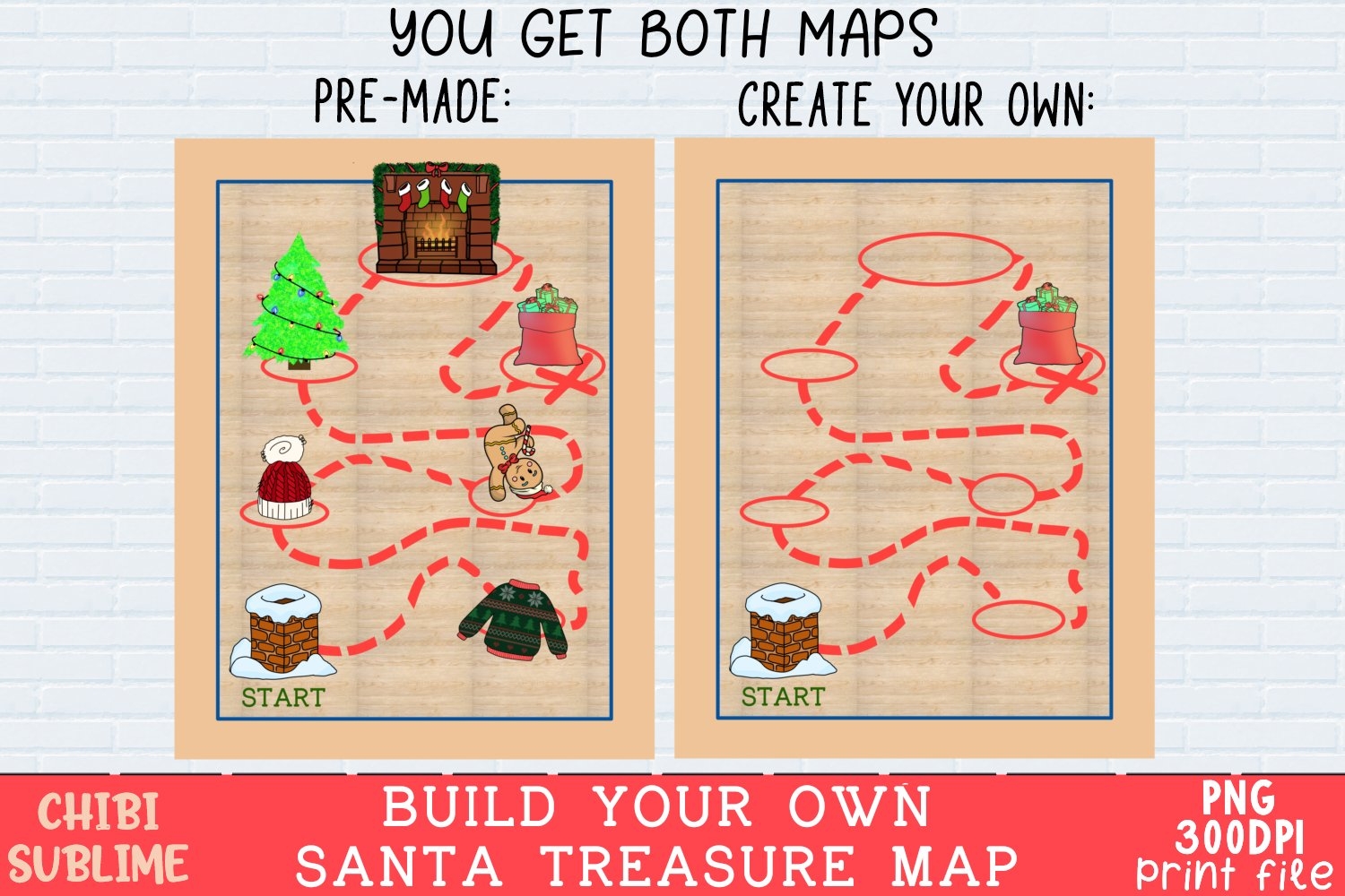 Printable Santa Treasure Map build Your Own Treasure Map