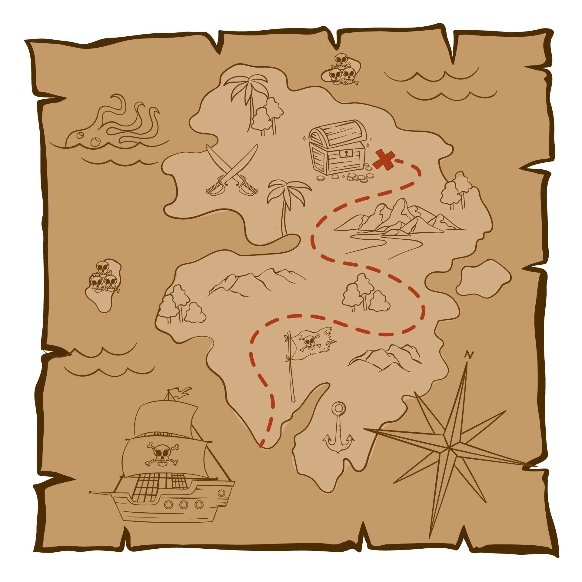 Free Printable Pirate Treasue Map
