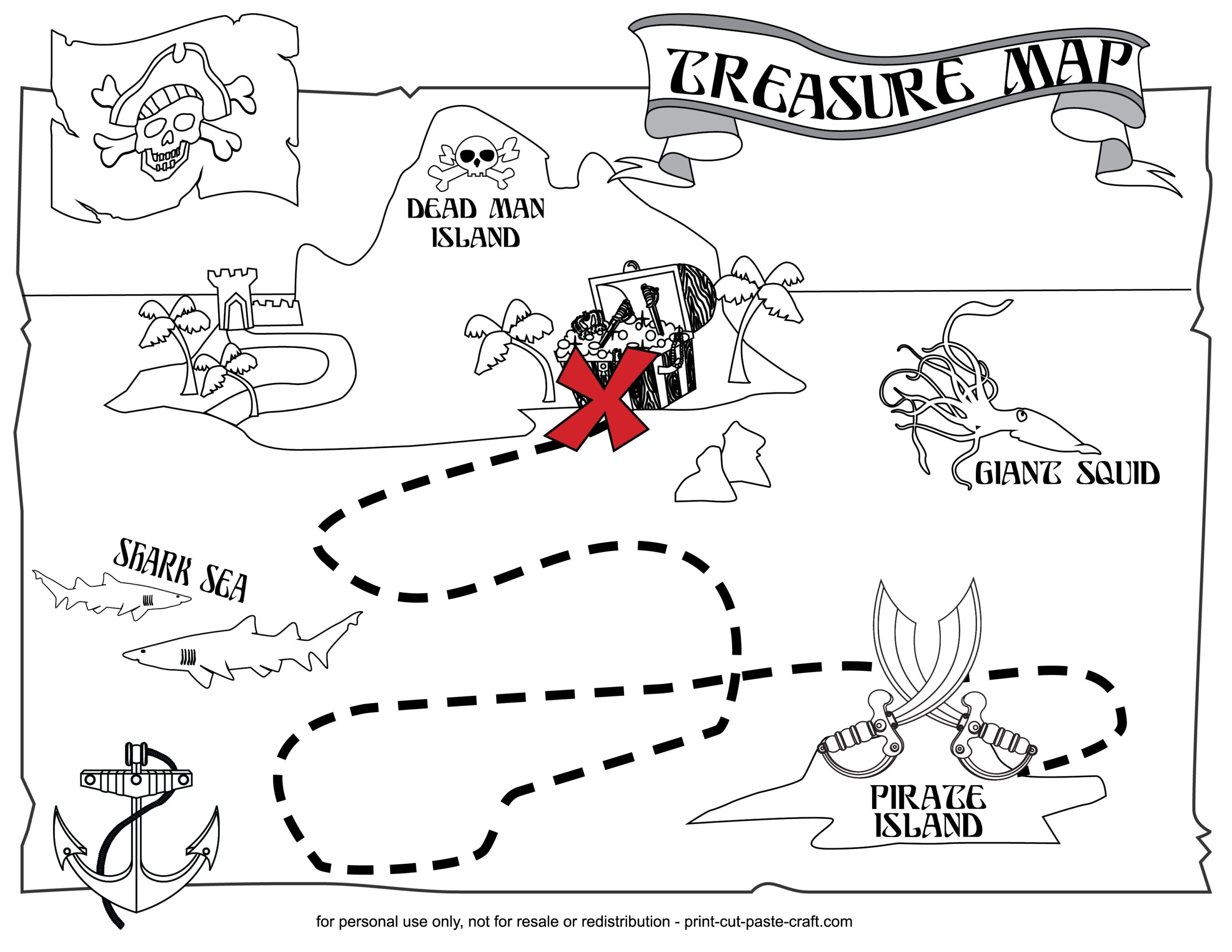 Children S Treasure Map Printable