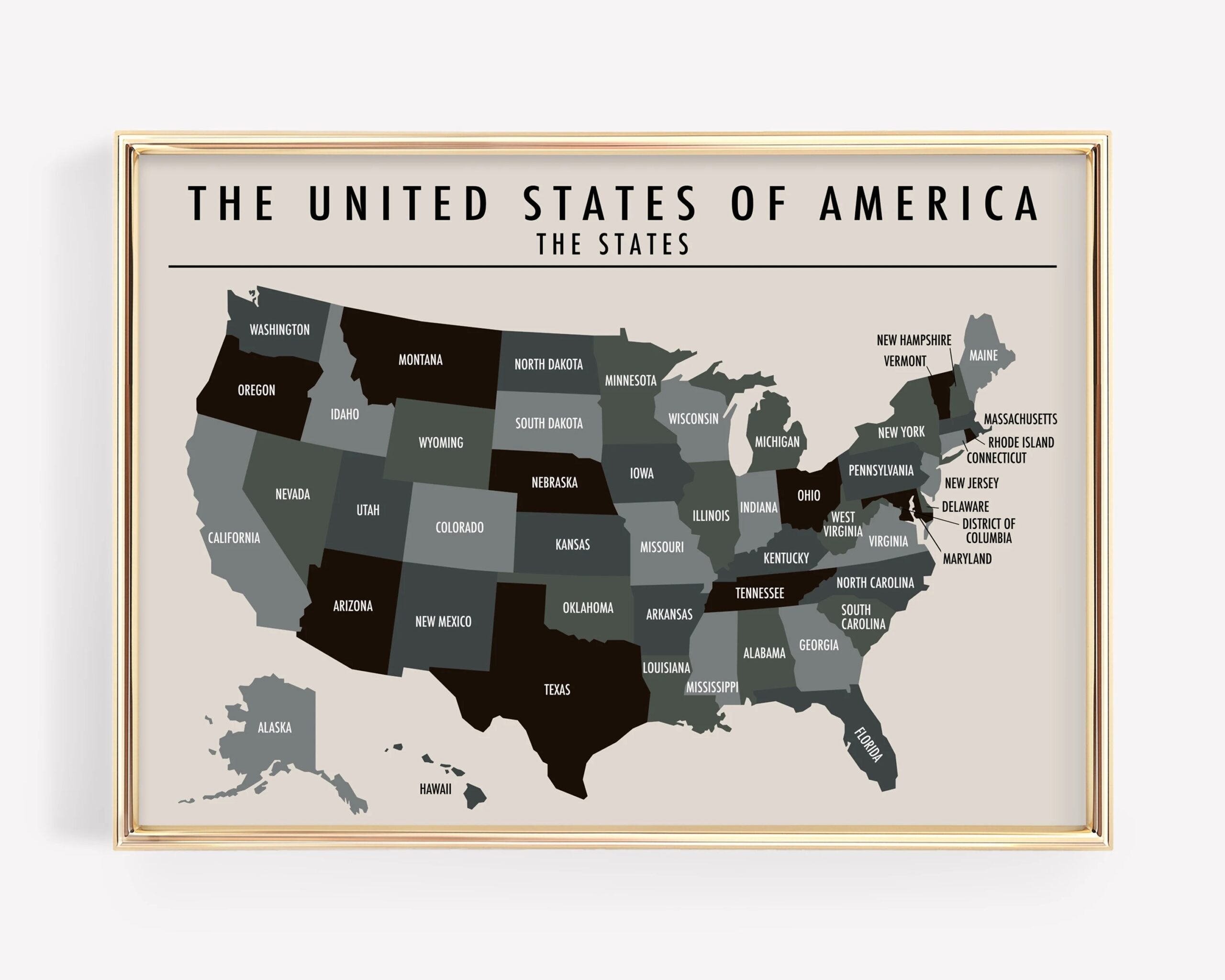 Printable Us Map Poster United States Map Printable Usa Map For Kids Homeschool Printables Homeschool Poster Digital Download Etsy