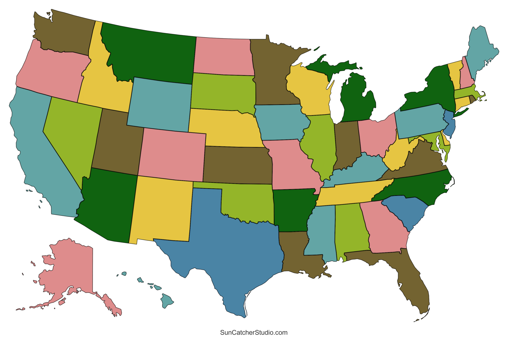 Free Printable Us Maps With States