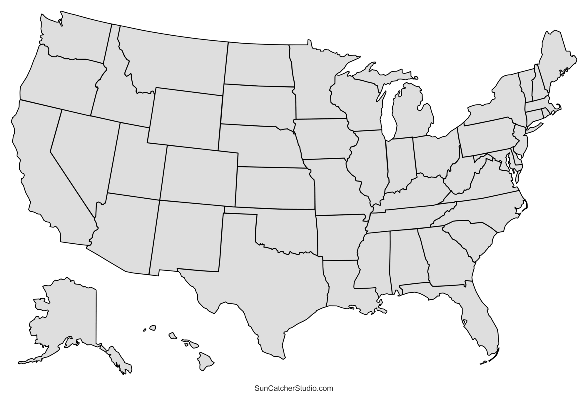Customizable Map Of Se Usa Printable
