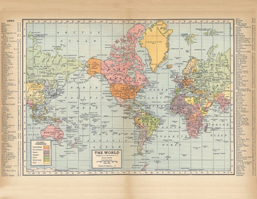 World Map Detaild Printable