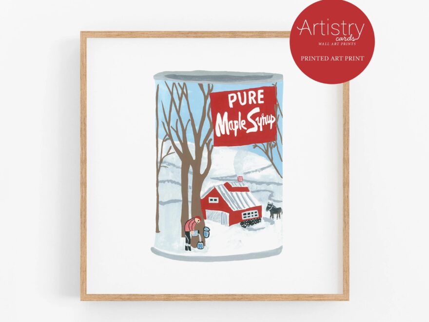 PRINTED ART Print maple Syrup Art Print Illustration cottage Gift cottage Decor lake cottage Art cabin Art lake House home Decor maple Syrup Etsy