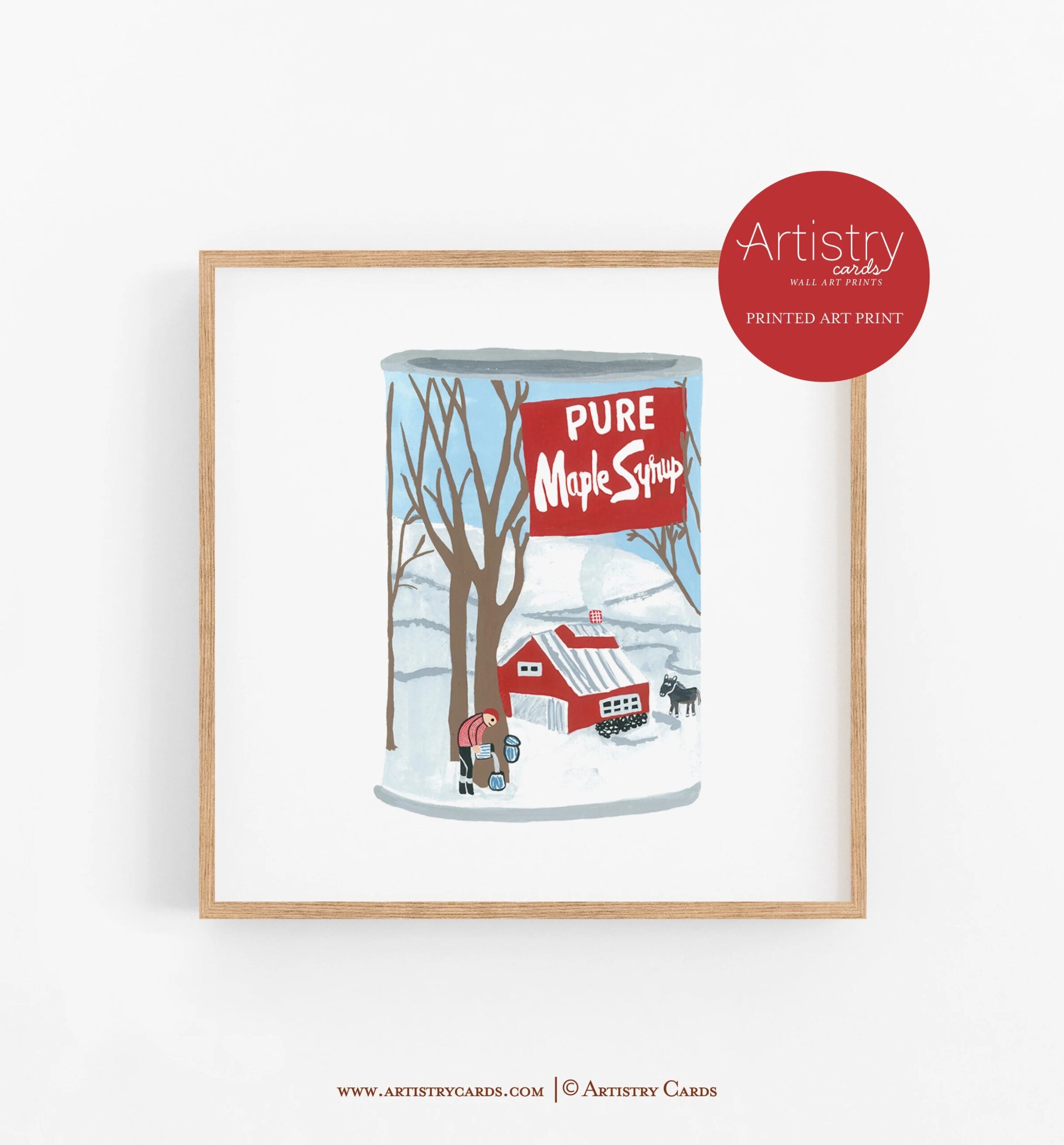 PRINTED ART Print maple Syrup Art Print Illustration cottage Gift cottage Decor lake cottage Art cabin Art lake House home Decor maple Syrup Etsy