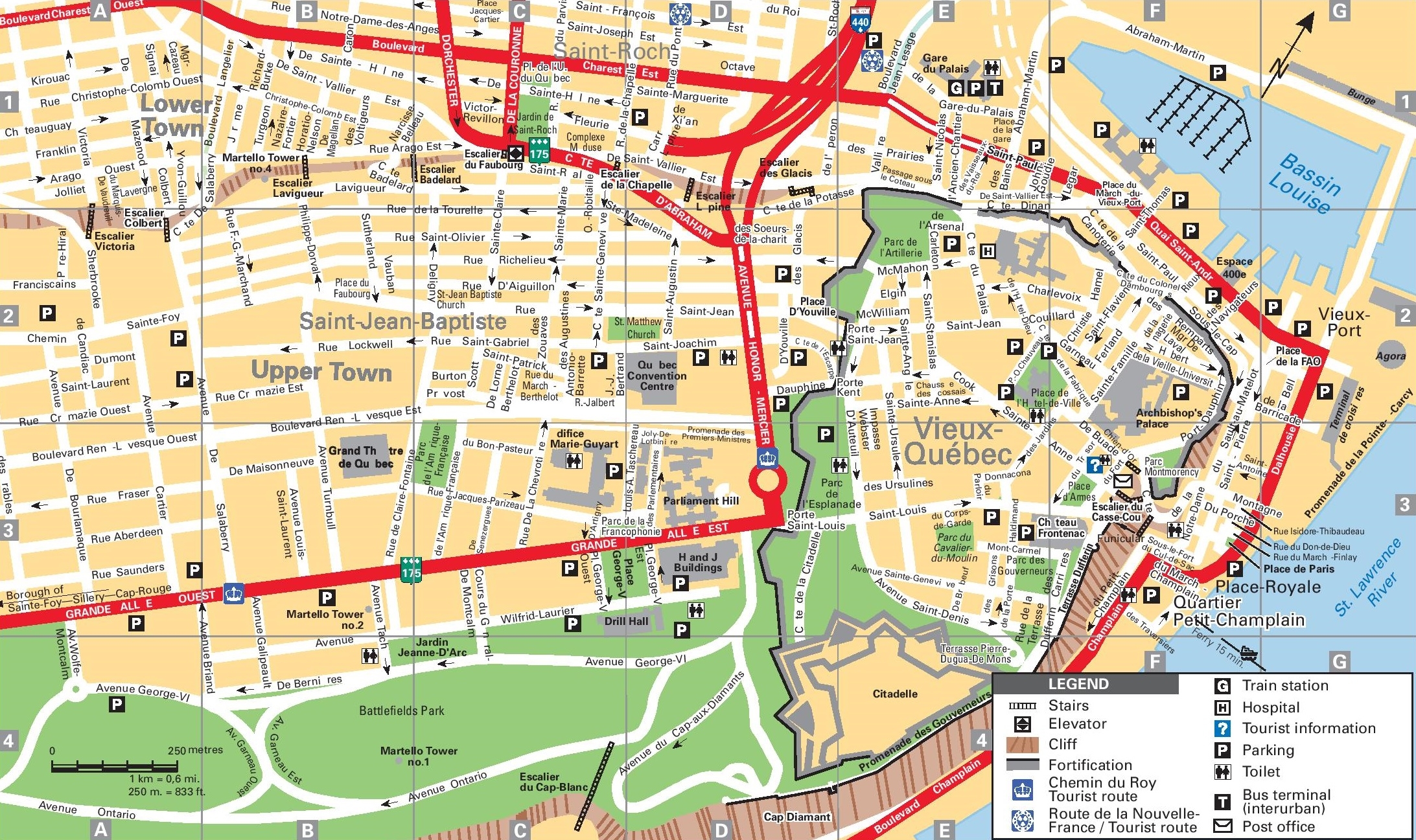 Printable Old Quebec City Walking Tour Map Printable Old Quebec City Walking Tour Map