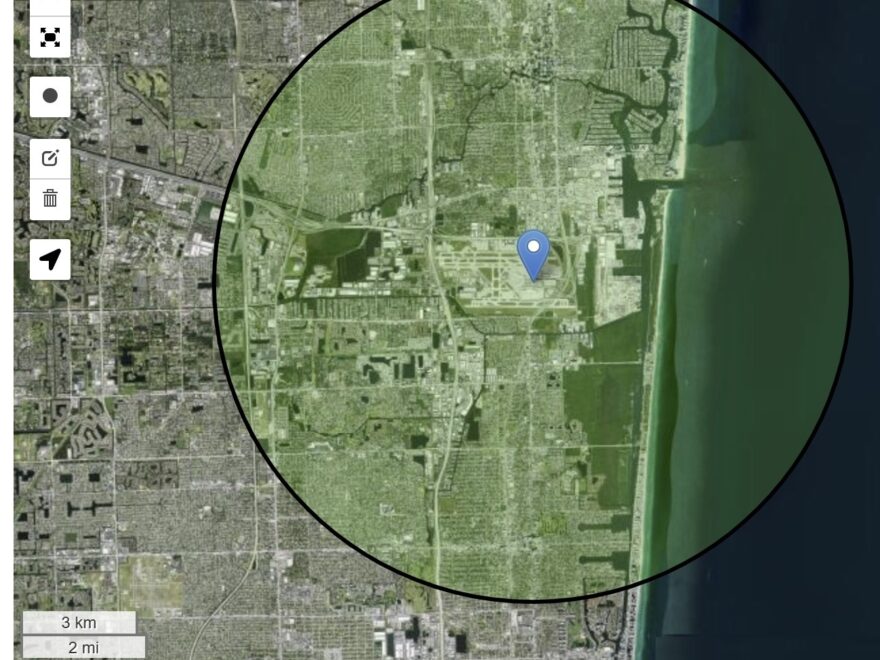 Radius Around A Point On A Map