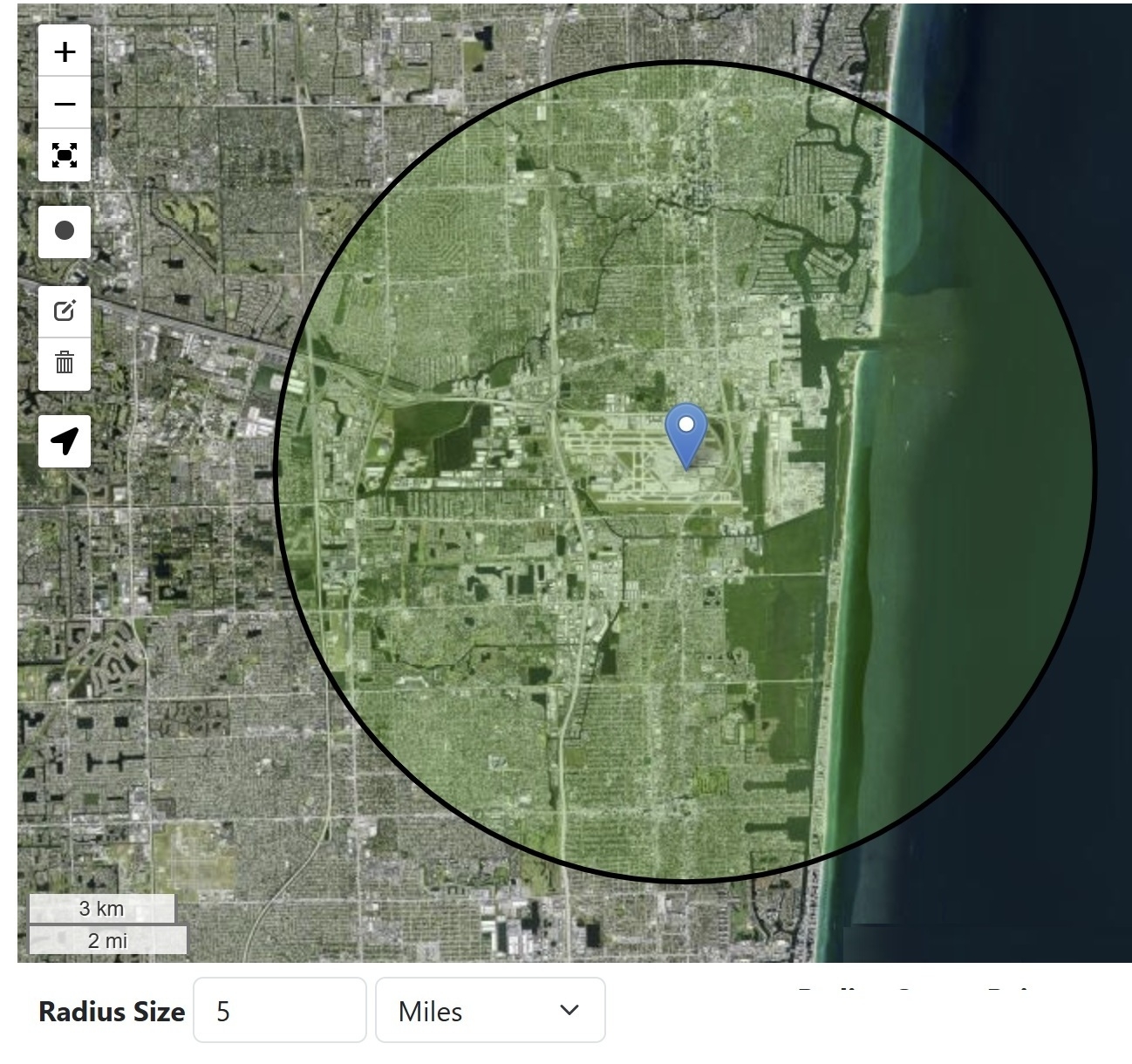 Radius Around A Point On A Map