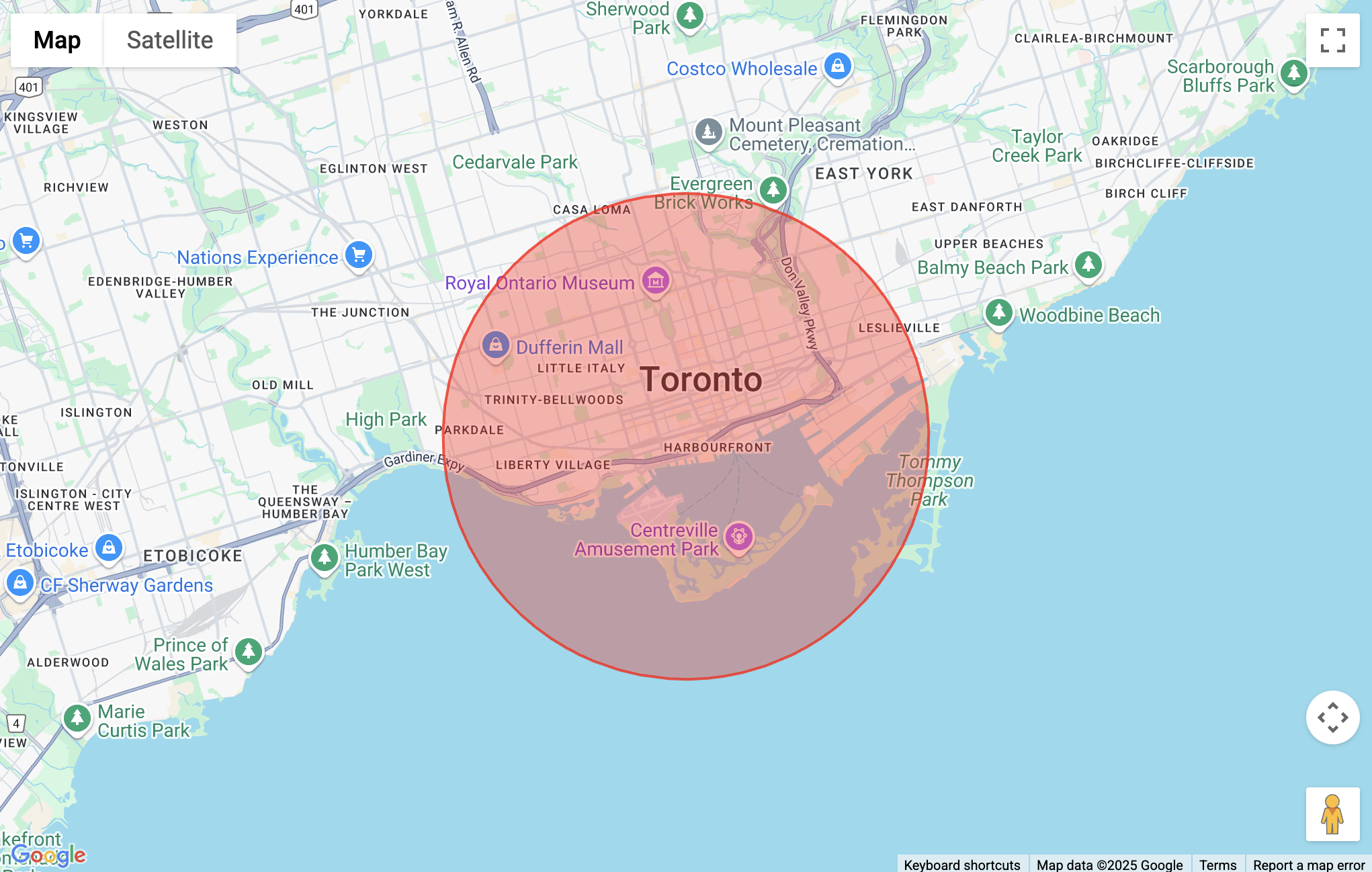 Free Printable Radius Map With Cities